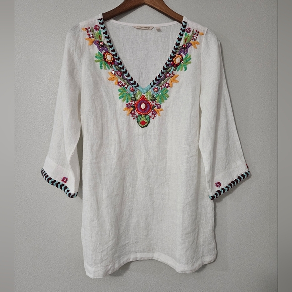 Soft Surroundings Tops - Soft Surroundings Fiesta Embroidered Top S